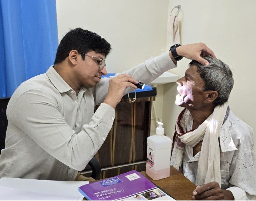 Doctor checking patient